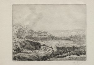 Inngang til feltet. av Alphonse Legros