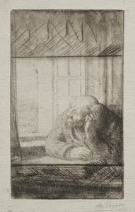 Kveld ved vinduet av Alphonse Legros