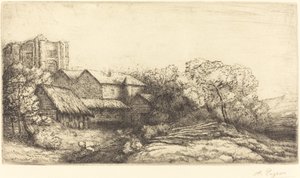 Gård ved klosteret av Alphonse Legros
