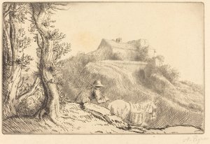 Gård på en høyde av Alphonse Legros