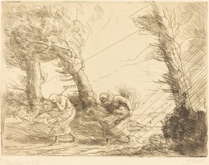 Harvesters overrasket av stormen Harvesters overrasket av stormen. av Alphonse Legros