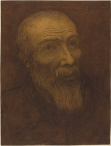 Leder for en skallet mann med skjegg, 1906. av Alphonse Legros
