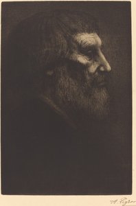 Hodet til en tigger (Tete de mendiant) av Alphonse Legros
