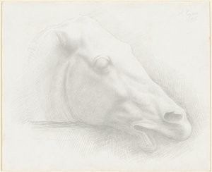 Hodet til en hest fra Parthenon av Alphonse Legros