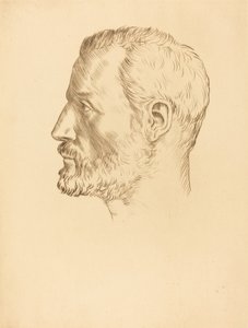 Head of a Man (Tete d'homme) av Alphonse Legros