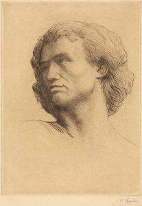 En manns hode av Alphonse Legros