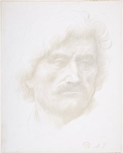 Hode av en mann av Alphonse Legros