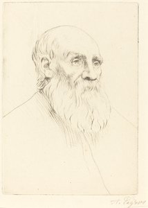 Hodet til en gammel mann (Etude de tete) av Alphonse Legros