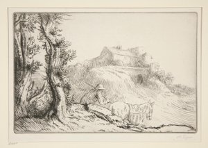Gården på bakken av Alphonse Legros