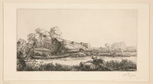 The Farm on the River: Evening Effect av Alphonse Legros