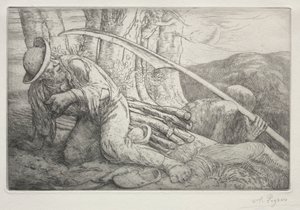 Døden og vedhoggeren (5. plate) av Alphonse Legros