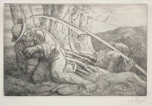 Døden og vedhoggeren 5. plate. av Alphonse Legros