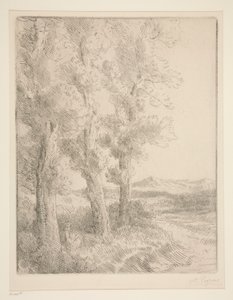 Kvinnelesing: Leksjon under trærne av Alphonse Legros