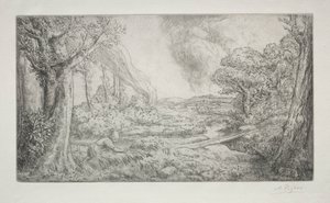 Landskap Landskap. av Alphonse Legros
