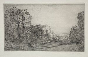 Landskap: Soloppgang av Alphonse Legros