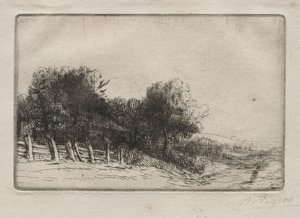 Landskap Et Landskap. av Alphonse Legros