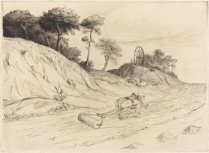 Landskap med rulle Landskap med rulle. av Alphonse Legros