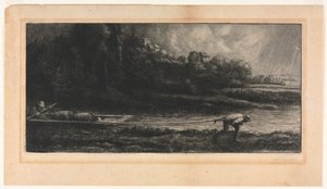 Landskapet på en båt av Alphonse Legros