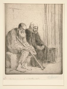 The Two Beggars (Two Beggars) av Alphonse Legros