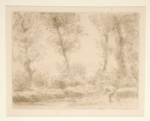 Les bords de la Liane (The Banks of the Liane) av Alphonse Legros