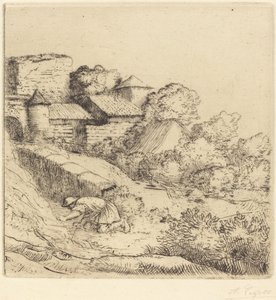 Little Burner of Grass Den lille brenneren av gress. av Alphonse Legros