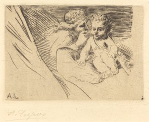 Mab og Cupid (Mab et Cupidon) av Alphonse Legros