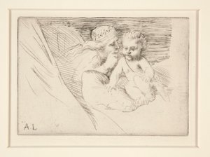 Mab et Cupidon (Mab og Cupid) av Alphonse Legros