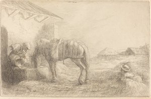 Mann som vanner en hest Mann som vanner en hest. av Alphonse Legros