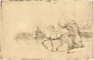 Milkmaid of Boulogne, 1. tallerken (Laitiere a Boulogne) av Alphonse Legros