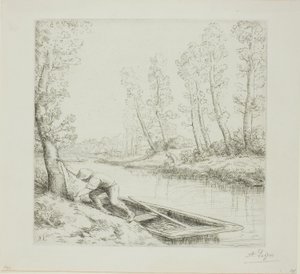 Morgen på elven av Alphonse Legros