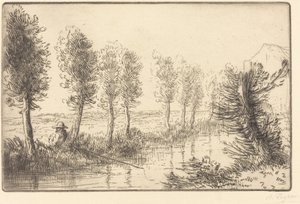 Nær Mill Pres du moulin. av Alphonse Legros