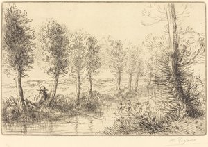 Nær Mill Pres du moulin. av Alphonse Legros