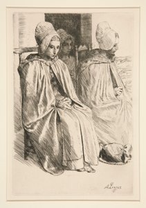 Paysannes des Environe de Boulogne (bondekvinner i nabolaget Boulogne) av Alphonse Legros