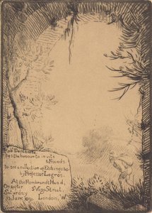 Plate laget for en utstilling på Dunthorne Home av Alphonse Legros