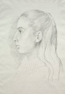Portrett av frøken Nora E. Legros av Alphonse Legros