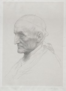 Portrett av kardinal Manning (2. plate) av Alphonse Legros