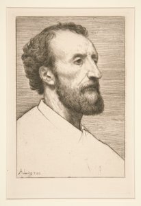 Portrett av Jules Dalou av Alphonse Legros