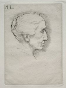 Portrett av Mme. Emily Hughes 1. plate. av Alphonse Legros