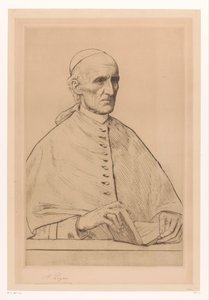 Portrett av kardinal Henry Eduard Manning, erkebiskop av Westminster av Alphonse Legros