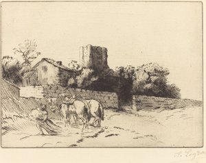 Prestegårdsmur (Le mur du presbytere) av Alphonse Legros