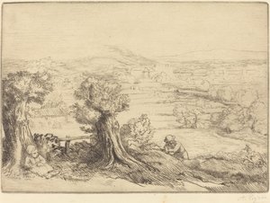 Minne om en dal i Burgund av Alphonse Legros