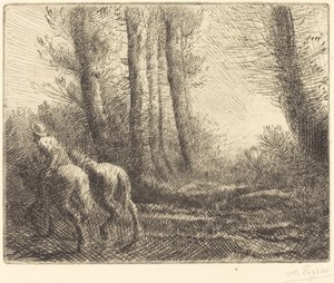 Retur fra Ploughing Le retour de labourage. av Alphonse Legros