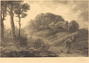 Retur av Fagot-samleren, 2. tallerken (Le retour du fagotier) av Alphonse Legros