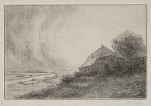 Ødelagt hus på en åsside av Alphonse Legros