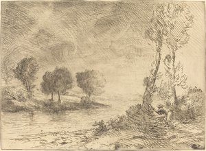 Laksefisker Laksefiskeren. av Alphonse Legros