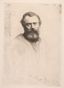 Selvportrett (tredje plate) av Alphonse Legros