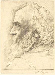 Selvportrett, 12. plate. av Alphonse Legros