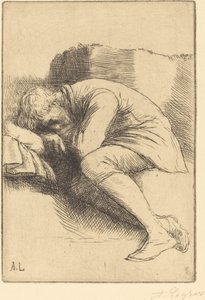 Sovende En sovende. av Alphonse Legros
