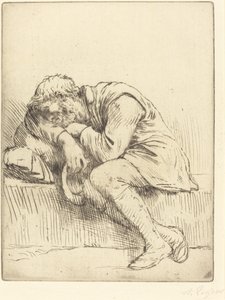 Sovende tigger av Alphonse Legros