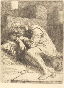 Sovende tigger av Alphonse Legros